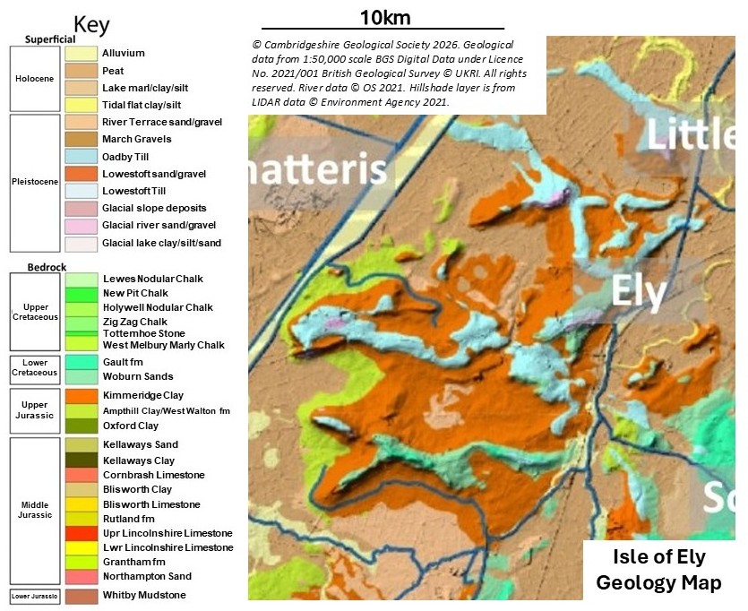 Isle of Ely geology map
